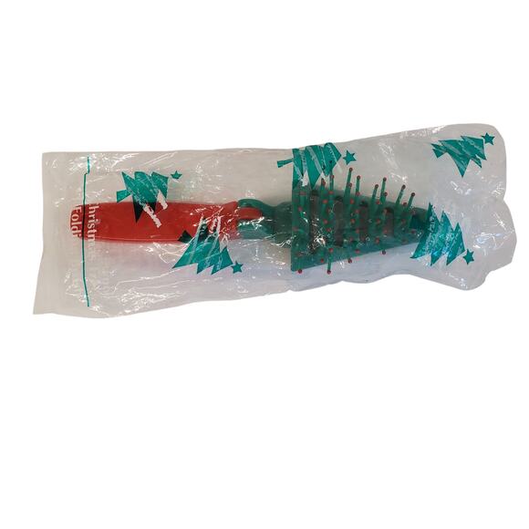 Vintage Avon Christmas Tree Folding Brush Stocking Stuffers Christmas Brush 1994 - Picture 4 of 12